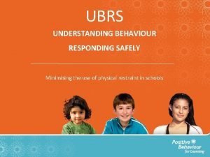 Understanding behaviour responding safely