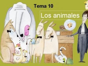 Tema 10 Los animales Clasificacin de los animales