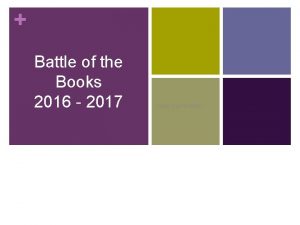 Battle of the Books 2016 2017 Book Summaries
