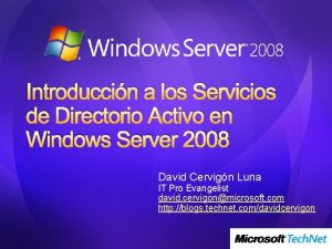 Introduccin a los Servicios de Directorio Activo en