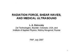 Radiation pressure formula