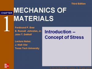 Third Edition 1 CHAPTER MECHANICS OF MATERIALS Ferdinand