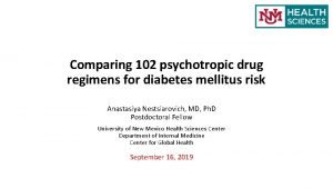 Comparing 102 psychotropic drug regimens for diabetes mellitus