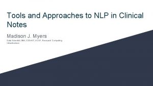 Nlp clinical notes