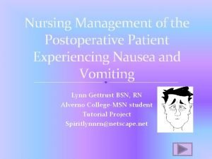 Nursing diagnosis for vomiting