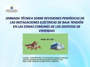 JORNADA TCNICA SOBRE REVISIONES PERIDICAS DE LAS INSTALACIONES