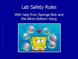 Spongebob lab safety