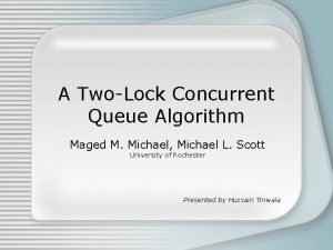 Michael & scott algorithm