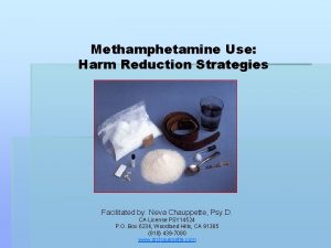 Methamphetamine Use Harm Reduction Strategies Facilitated by Neva