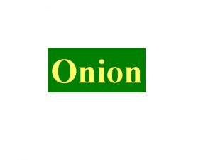 Physiological disorders of onion