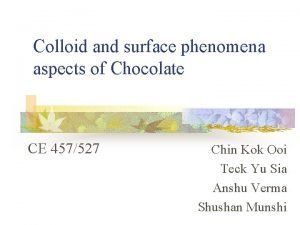Is chocolate a colloid Is chocolate a colloid