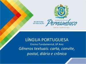 LNGUA PORTUGUESA Ensino Fundamental 6 Ano Gneros textuais