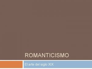 Romanticismo contexto historico