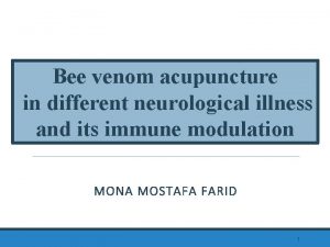 Bee venom acupuncture in different neurological illness and