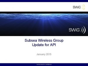 Subsea wireless communications