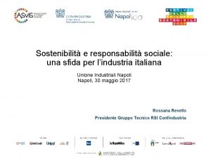 Sostenibilit e responsabilit sociale una sfida per lindustria