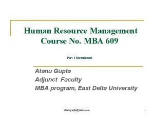 Human Resource Management Course No MBA 609 Part4