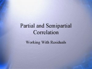 Semi partial correlation r