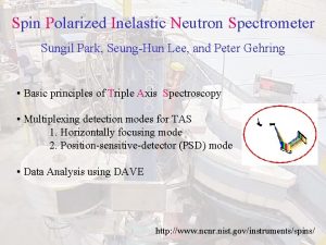 Spin Polarized Inelastic Neutron Spectrometer Sungil Park SeungHun