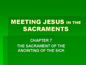 Meeting jesus in the sacraments chapter 1
