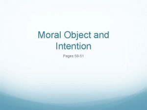 Moral object definition