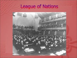 League of Nations Background Set up as part