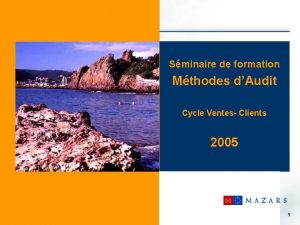 Sminaire de formation Mthodes dAudit Cycle Ventes Clients