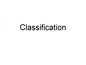 Levels of classification