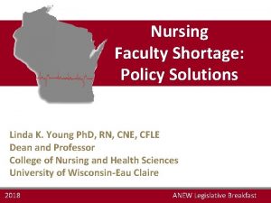 Nursing Faculty Shortage Policy Solutions Linda K Young