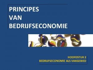 Principes van bedrijfseconomie