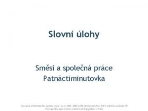 Slovn lohy Smsi a spolen prce Patnctiminutovka Dostupn