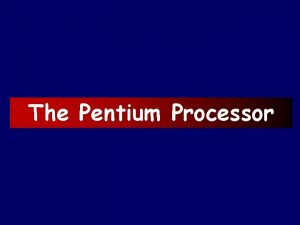 Pentium history