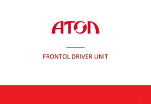 Frontol alco unit инструкция