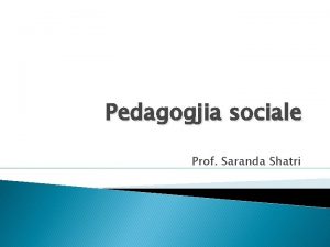 Pedagogjia sociale