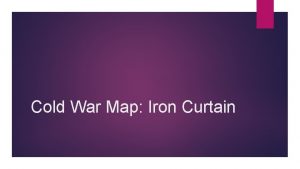 Cold war iron curtain map