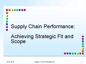 Strategic fit in supply chain management