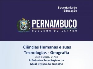 Cincias Humanas e suas Tecnologias Geografia Ensino Mdio