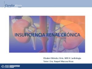 INSUFICIENCIA RENAL CRNICA Elizabet Mndez Eirn MIR II