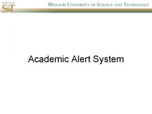 Academic alert