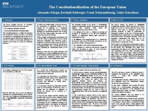 The Constitutionalization of the European Union Alexander Brgin