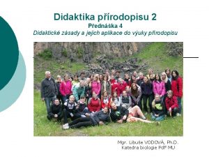 Didaktika prodopisu 2 Pednka 4 Didaktick zsady a