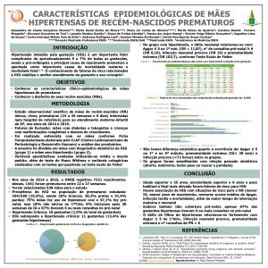 CARACTERSTICAS EPIDEMIOLGICAS DE MES HIPERTENSAS DE RECMNASCIDOS PREMATUROS