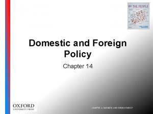 Domestic policy Domestic policy