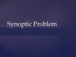 Synoptic problem definition