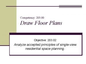 Competency 203 00 Draw Floor Plans Objective 203