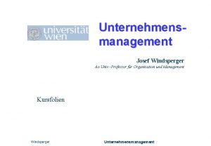 Unternehmensmanagement definition