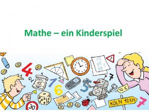 Mathe ein Kinderspiel 1 Taschengeld 2 Taschengeld Das