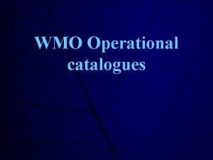 WMO Operational catalogues Russian Federation CDMS 1 List