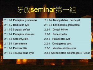 Periapical cemento-osseous dysplasia