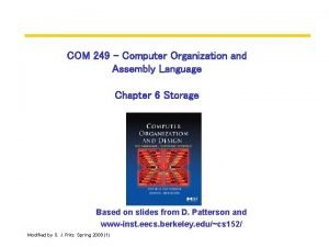 COM 249 Computer Organization and Assembly Language Chapter